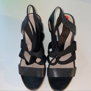 Elie Tahari Black Wedge Heel Size 37